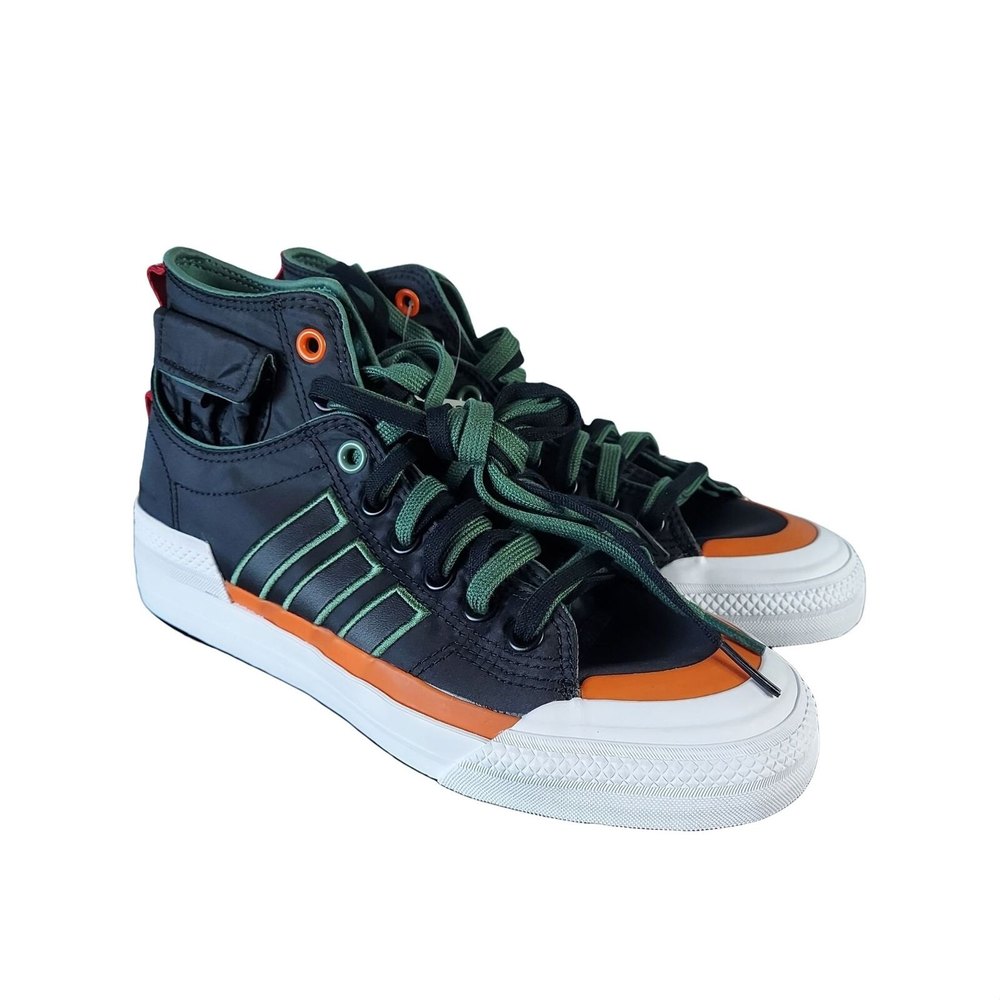 Adidas Originals Nizza Hi DL Black Green White Men Casual Shoe GZ2653 Sz 7 NWT